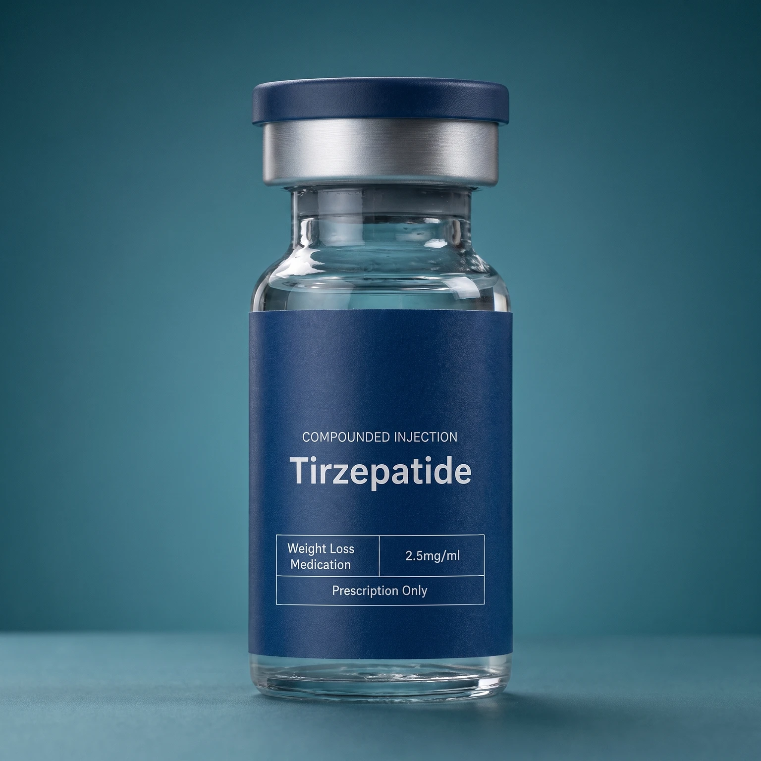Compounded Tirzepatide single-dose compounded vial