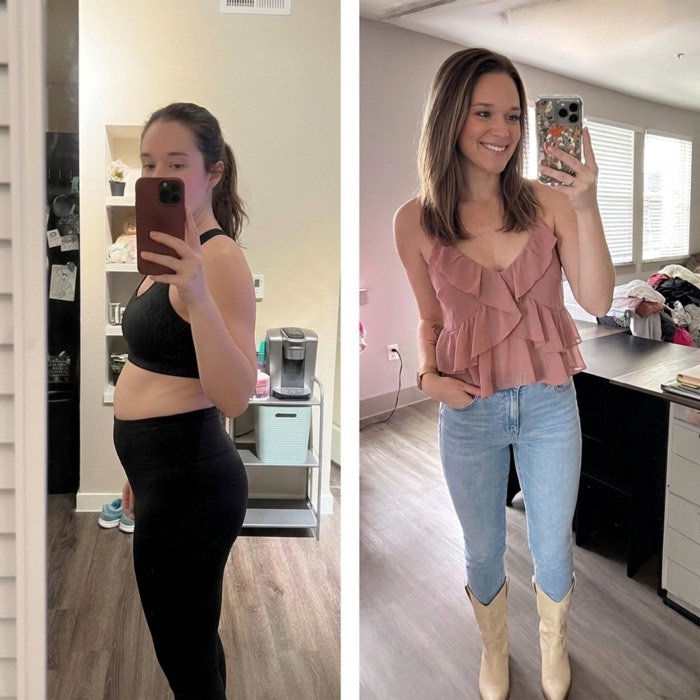 Before and after transformation