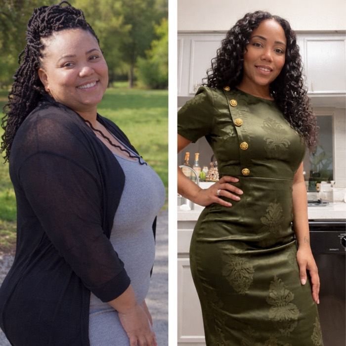 Before and after transformation