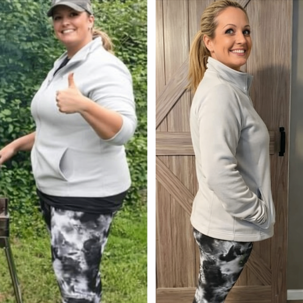 Before and after transformation